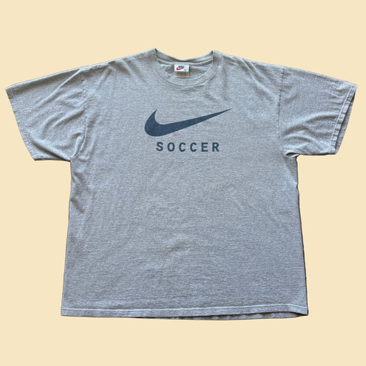 90s Nike Soccer Grey Tee XL
