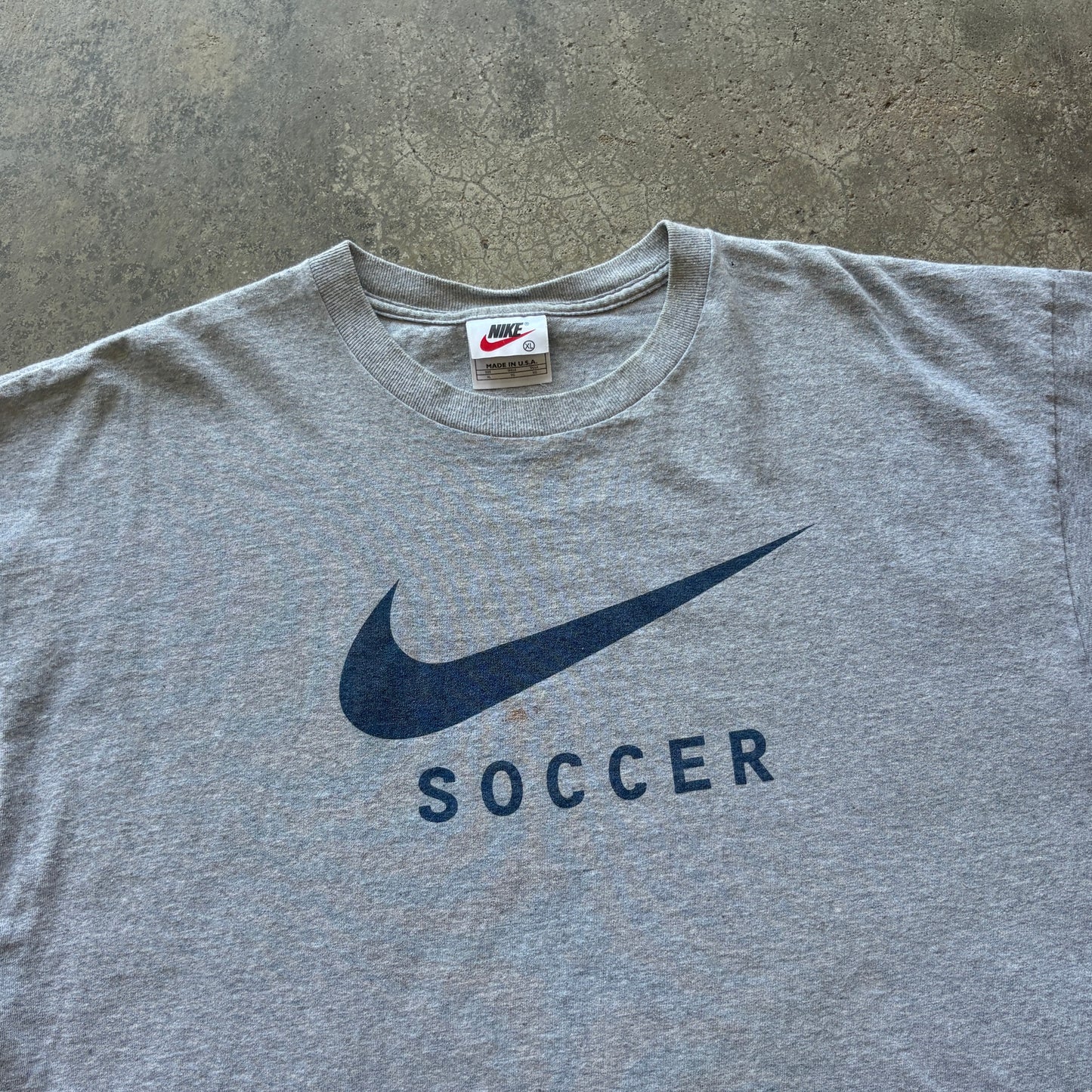 90s Nike Soccer Grey Tee XL