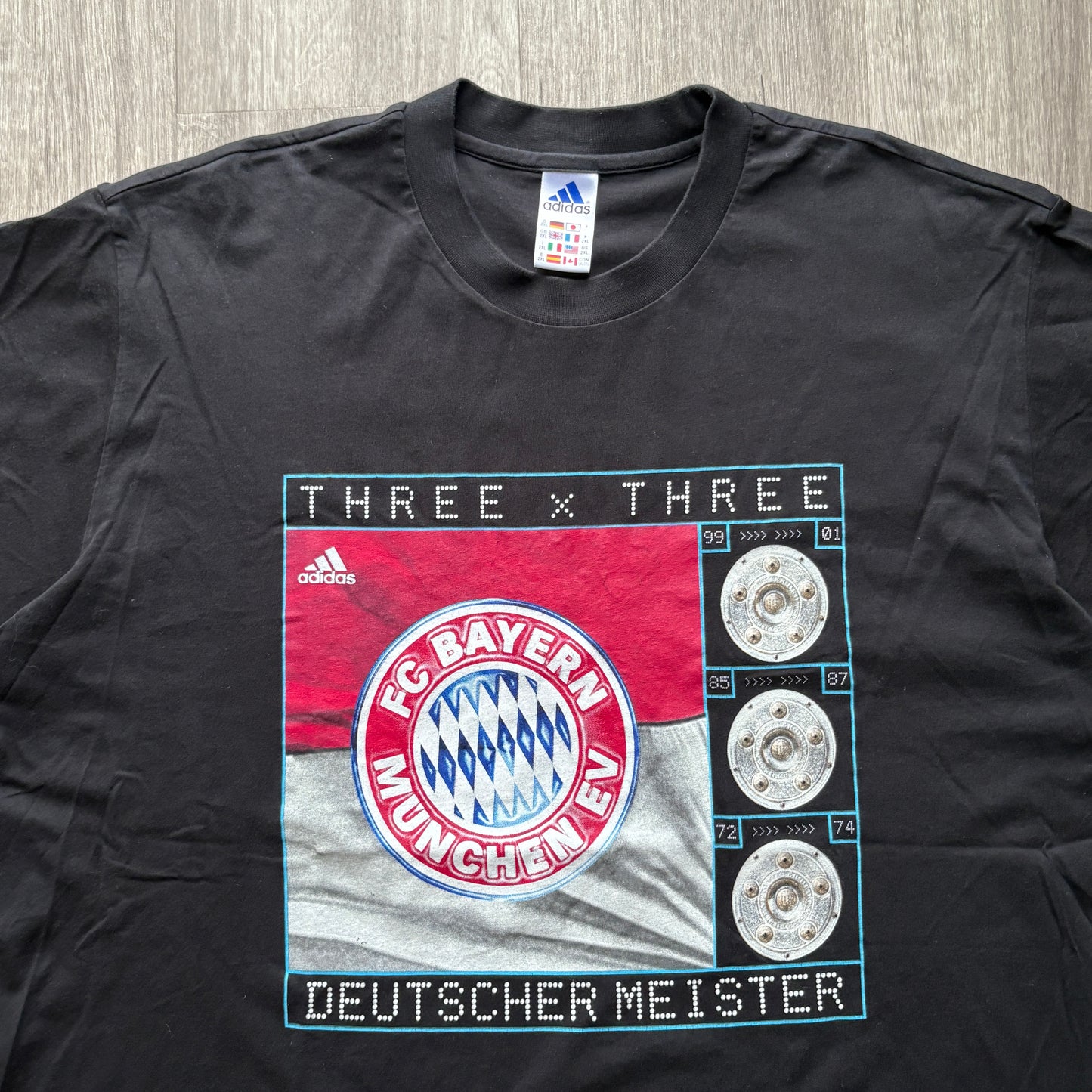 90s Adidas FC Bayern Munich Club Tee 2XL