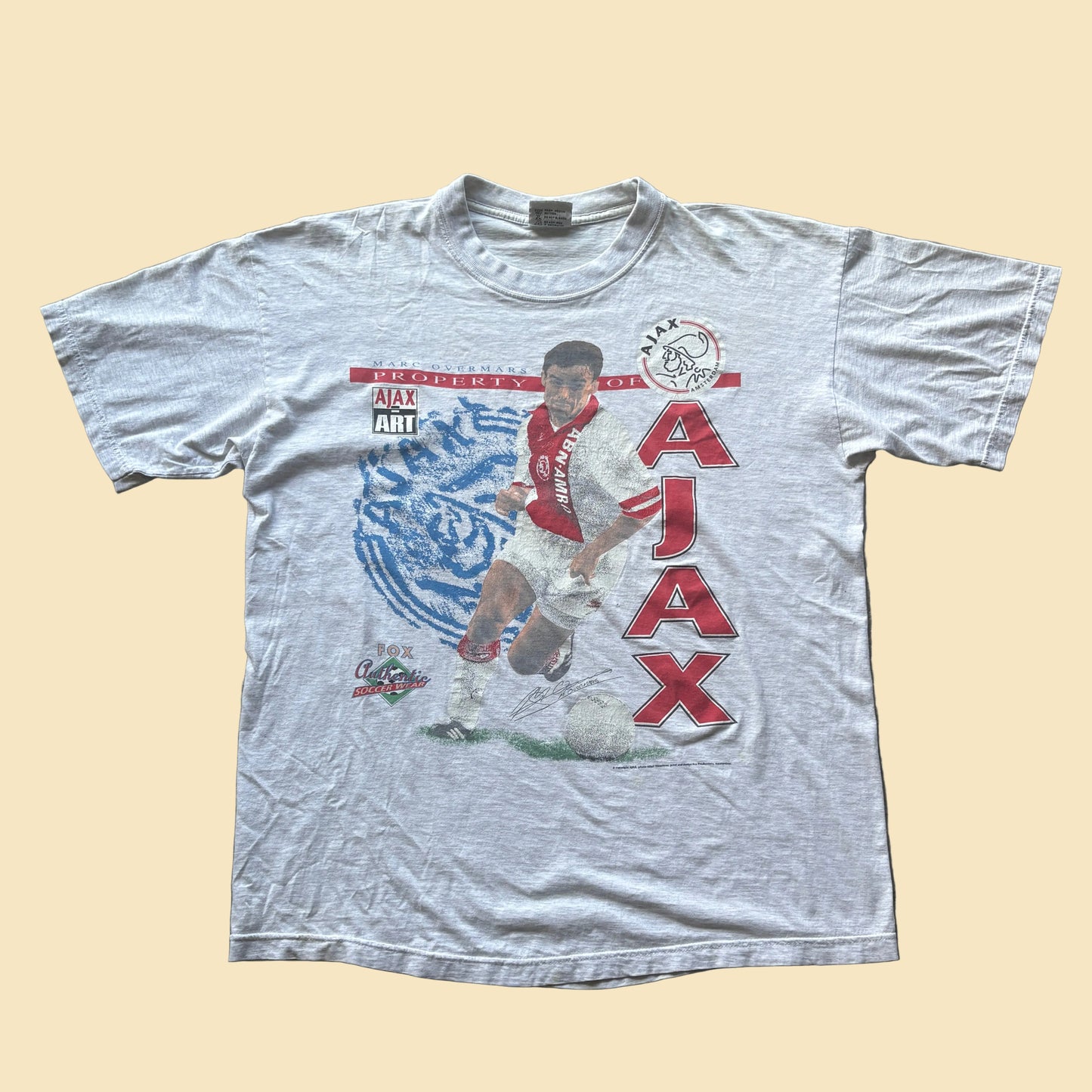 90s AFC Ajax Marc Overmaars Player Tee XL