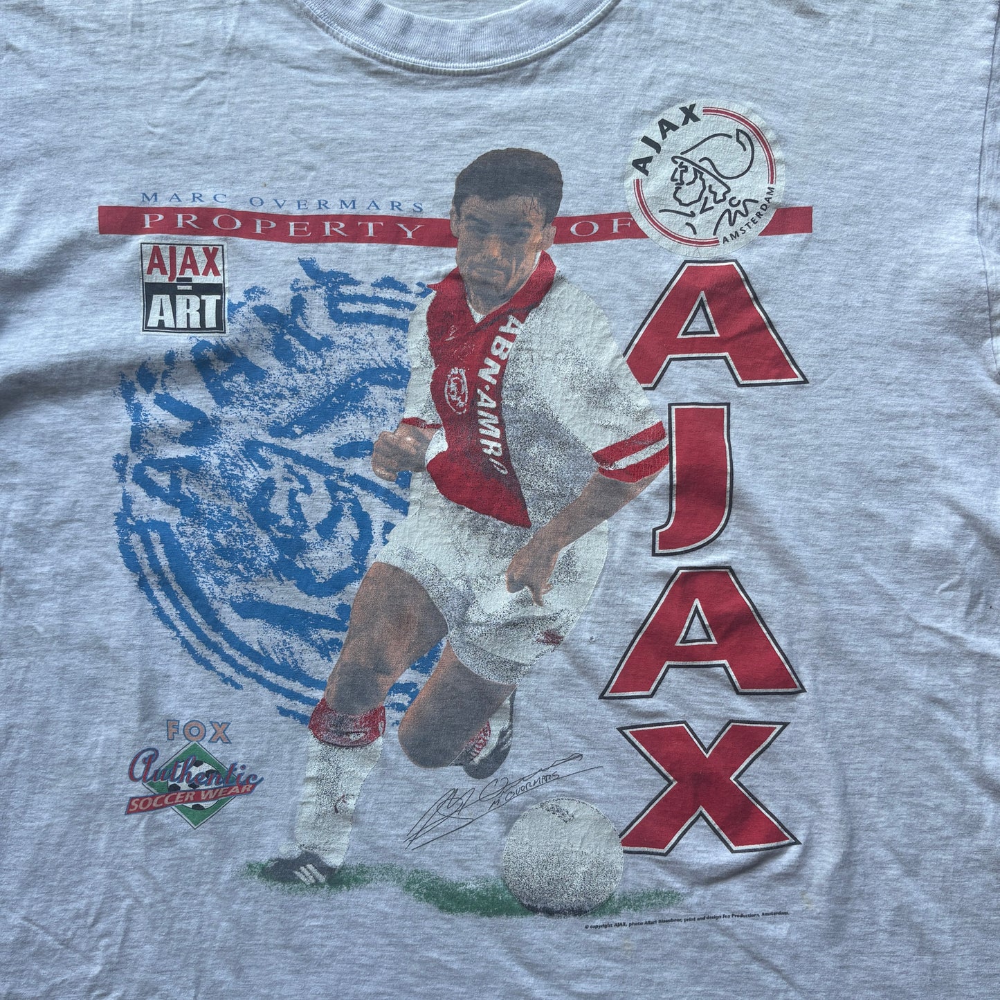 90s AFC Ajax Marc Overmaars Player Tee XL