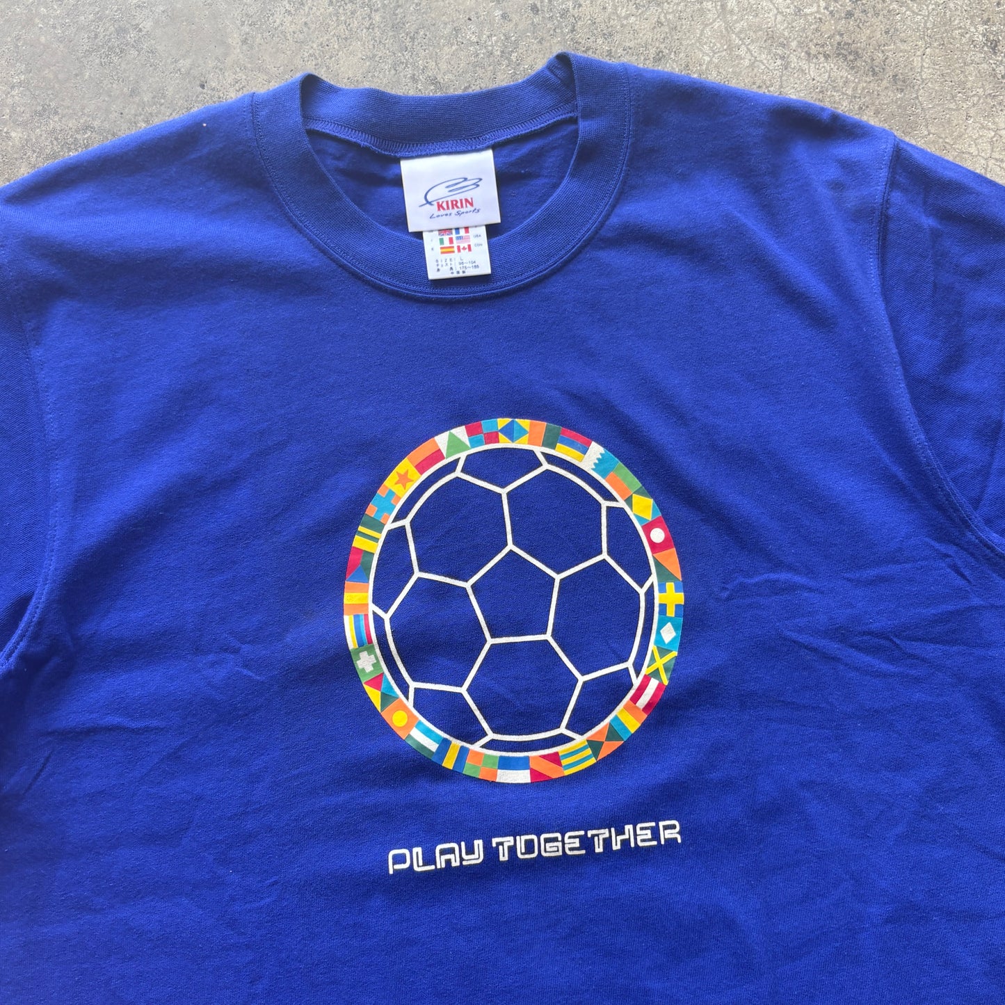 2002 Japan World Cup Blue Tee L