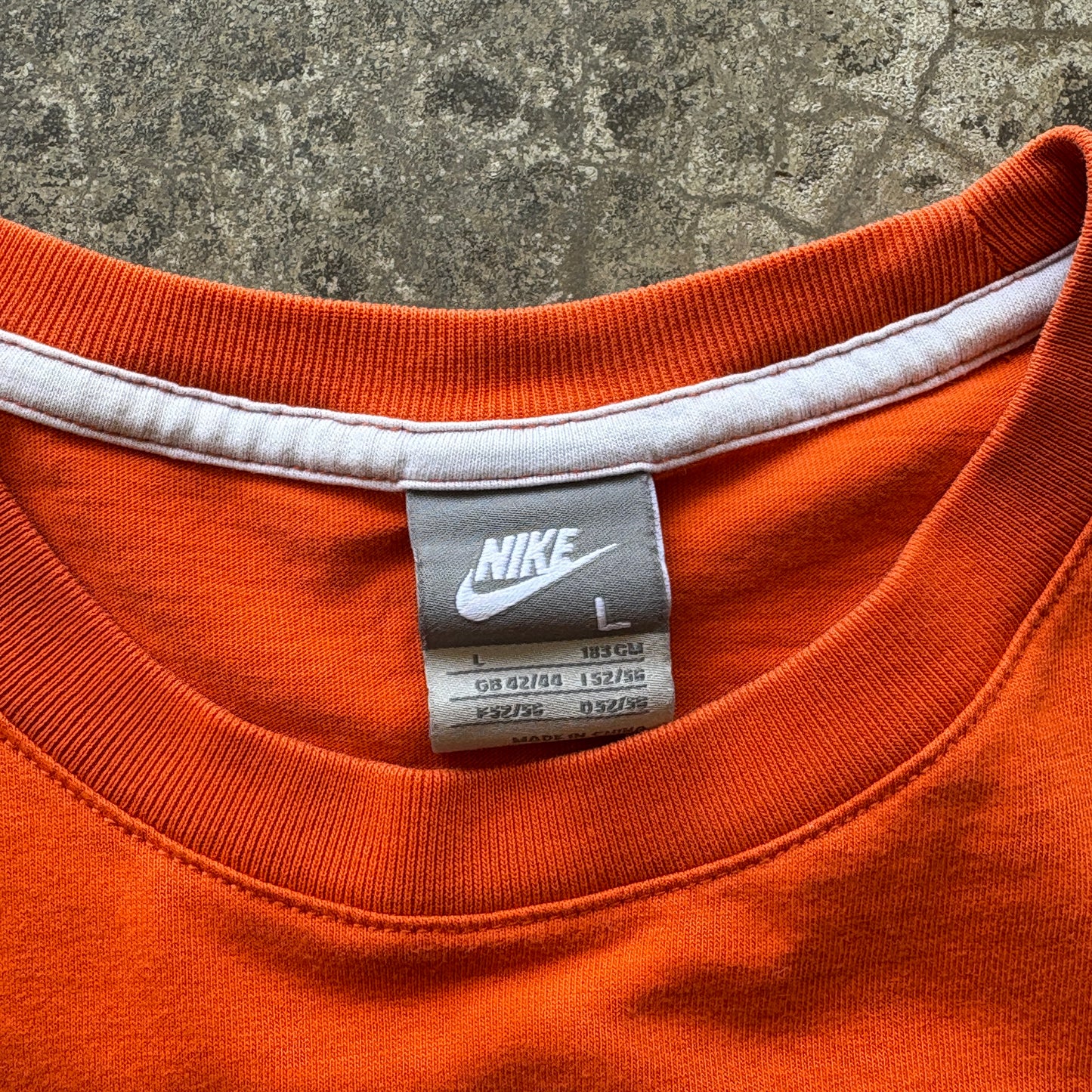 Y2K Nike Orange Netherlands Tee L