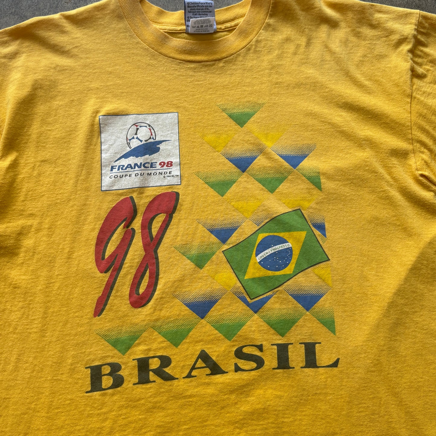 1998 World Cup Brazil Yellow Tee XL