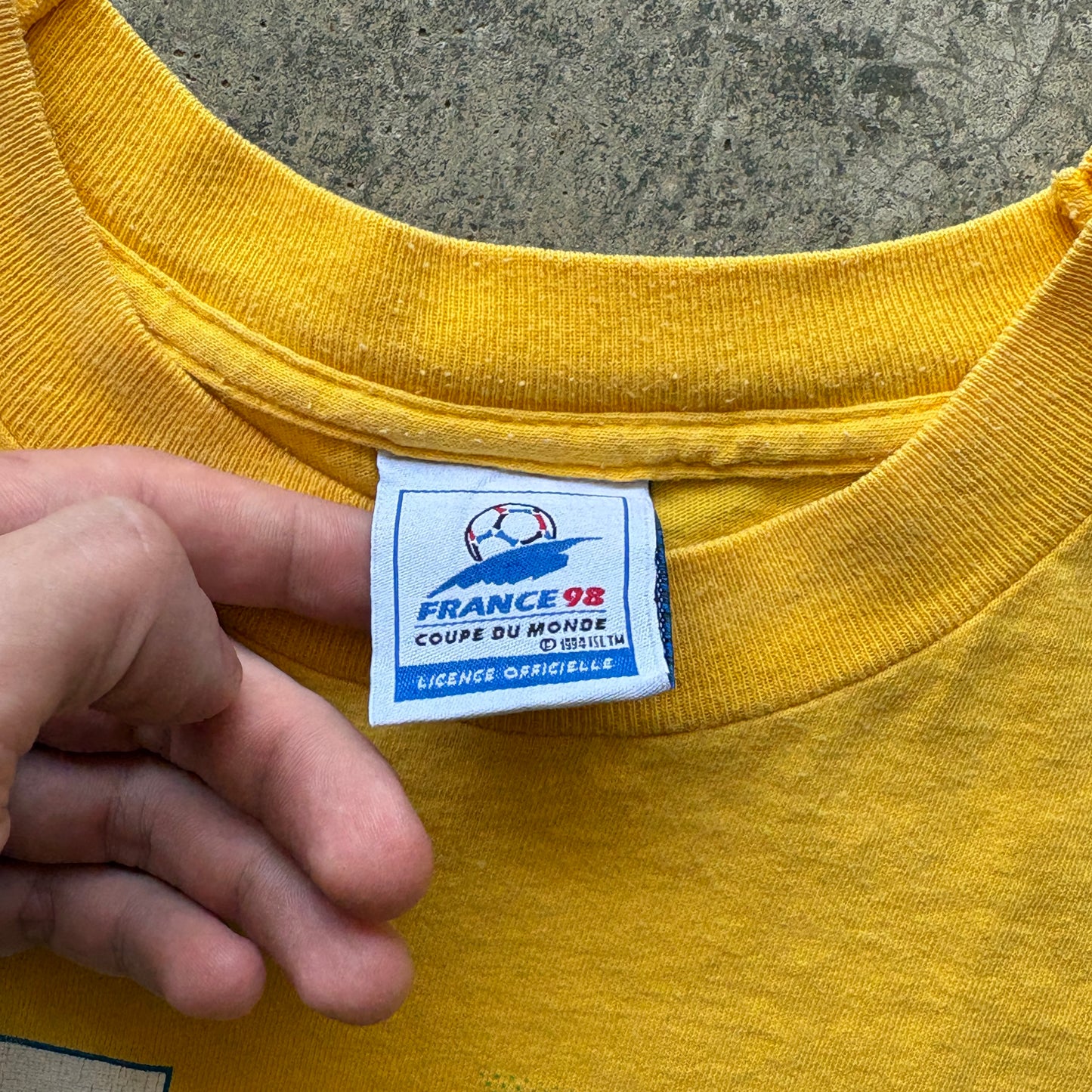 1998 World Cup Brazil Yellow Tee XL