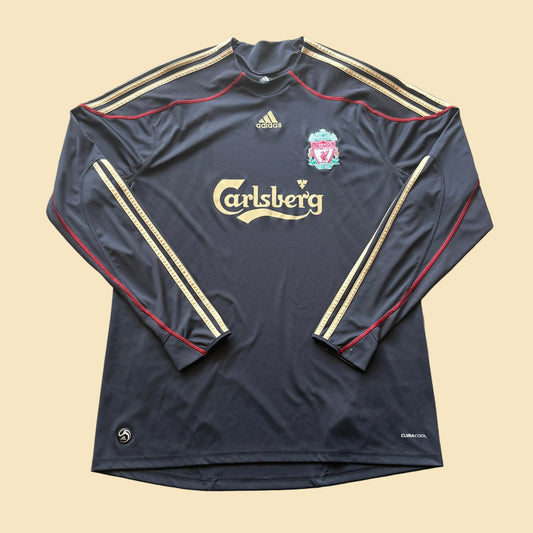 Liverpool FC Adidas 2009/10 Black Away Long Sleeve Jersey  XL
