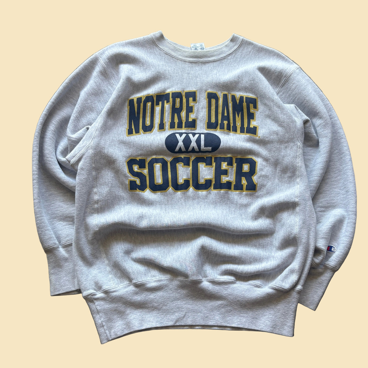90s Notre Dame Soccer Champion Reverse Weave XL