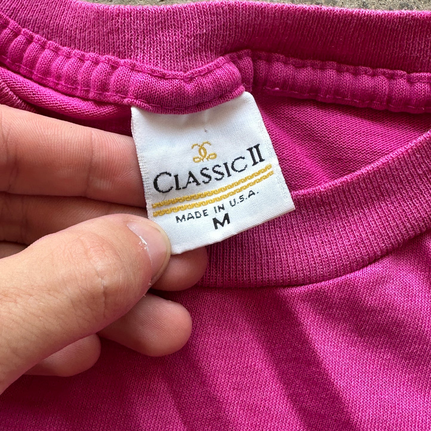 M Pink KiK Pocket Tee