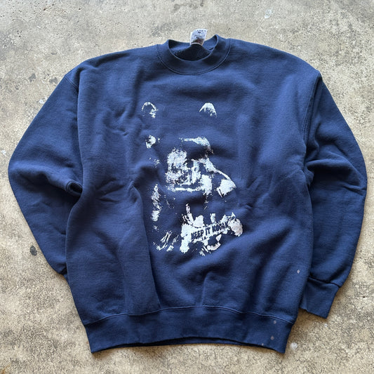 L Navy Blue KiK Crewneck