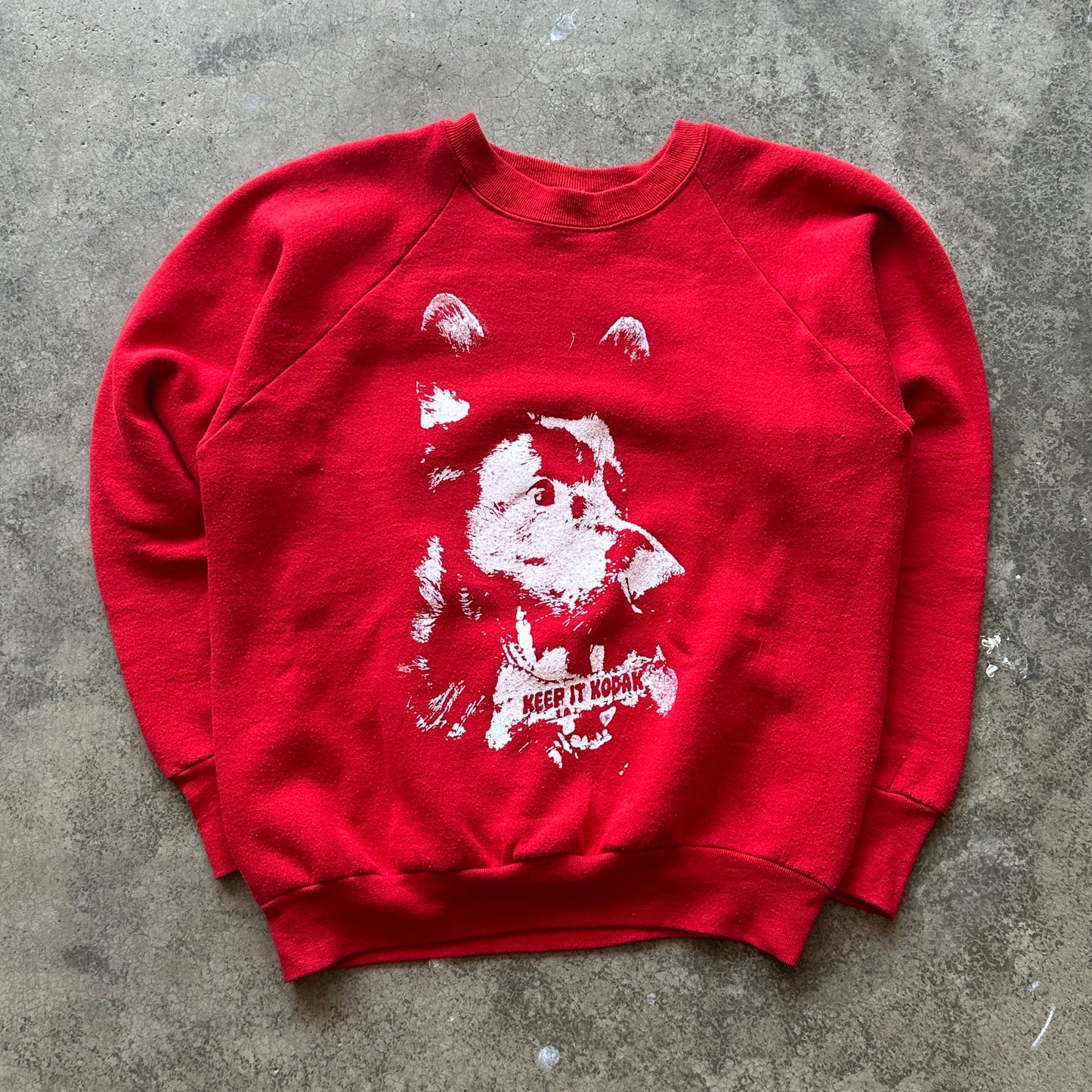 L Cherry Red KiK Crewneck