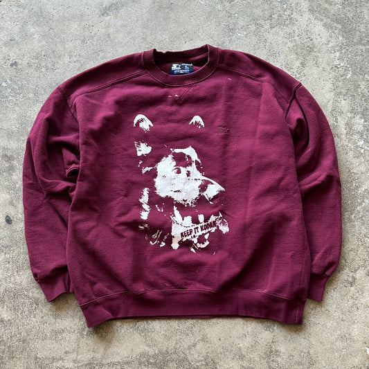 L Starter Maroon KiK Crewneck